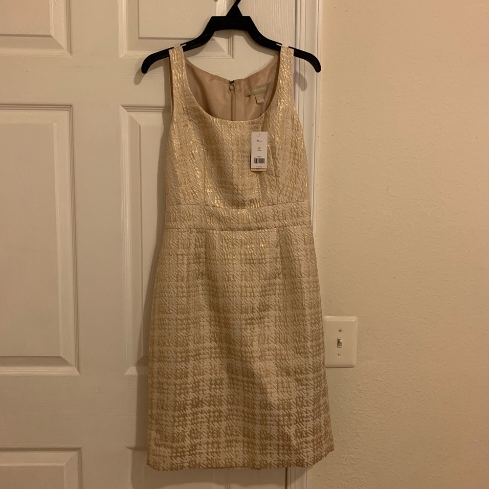 Banana republic gold dress size petit zero New